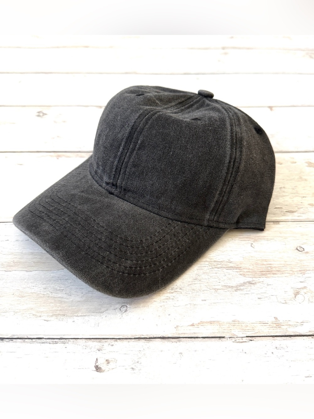 Madewell 100% Cotton Faded Black Baseball Hat Cap Adjustable Size Unisex NEW